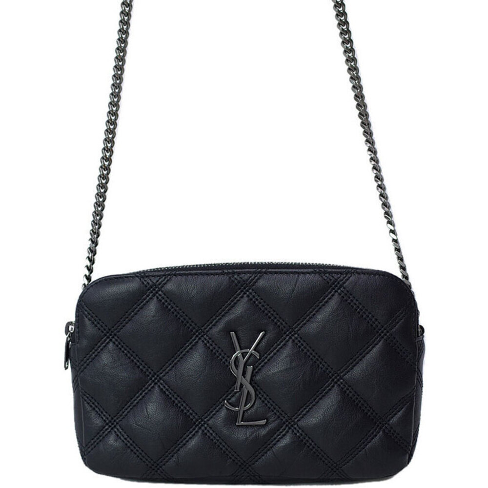 SAINT LAURENT Paris Saint Paris Becky Double Zip Clutch Shoulder Bag